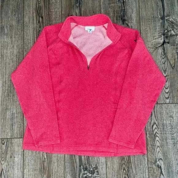 LL Bean large vtg women’s fleece 1/4 zip - Picture 1 of 3
